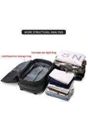 Men s Travel Backpack 17 Laptop Backpack Vacuum Compression Backpack Business Large Capacity School Backpack Expand Outdoor Backpack Commute Book Bag School Bag Gifts Fall Christmas Scream Bag Backpac