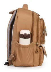 Cute Water Vole Pattern Backpack Large Capacity Lightweight Fashionable Bag With Adjustable Shoulder Strap Multiple Compartments And Front Mesh Pocket Brown College Style Unisex