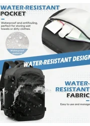 Large Capacity Travel Business Backpack Suitcase Backpacks Water Resistant Luggage Daypack With Dry Wet Separation Bag Large Travel Backpack For Women Men Carry On Backpack Hiking Backpack Waterproof