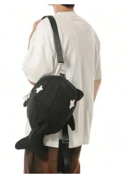 peach tree حقيبة ظهر يومية بتصميم سمكة القرش تناسب الجنسين، مناسبة للأزواج والطلبة في المدرسة الثانوية والجامعة و