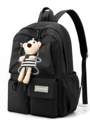 حقيبة ظهر نسائية بتصميم عالي الرقي مناسبة لطالبات المدارس المتوسطة والثانوية، حقيبة ظهر جميلة