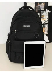 Large Capacity Men s Backpack Stylish And Simple With Multiple Pockets Suitable For Students Versatile Letter Print Commuting Unisex