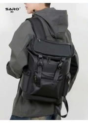 saroxi Men s Casual Backpack Stylish Flip Cover Rucksack Lightweight And Portable Suitable For Travel Camping Hiking College School Youth Students Essential Gift