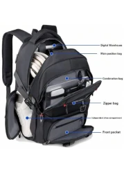 Large Capacity Fashion Backpack With USB Charging Port Shoe Compartment Stylish Multi Function Durable Oxford Fabric Backpack Suitable For Business Travel And School Use