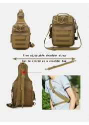 1 New Men 10L Multi Function Tactical Chest Bag Suitable For Fishing Cycling Running Hiking Beach And Other Outdoor Activities Convertible Crossbody Shoulder Chest And Handbag Styles