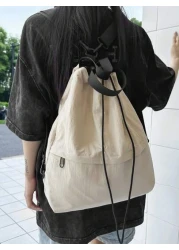 peach tree Large Capacity Men s Travel Backpack Drawstring Closure Outdoor Backpack Versatile Casual Commuter Lightweight Shoulder Bag Multifunctional Portable Fashion Leisure Gift Peach Tree Brand