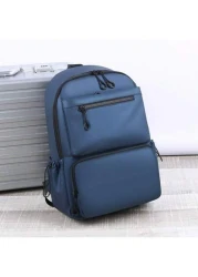 Men s Backpack For Casual Travel Laptop Compartment Korean Fashion Stylish Student Schoolbag Solid Color Rucksack