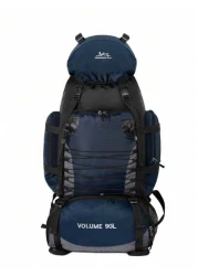 حقيبة سفر سعة 90 لتر ، حقيبة ظهر للتخييم و التسلق والتنزه والمشي والرياضة الخارجية مع غطاء واقي من المطر، حقيبة