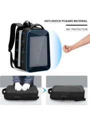 resilver Anti Theft Backpack Waterproof Black Business USB Charging EVA Hard Case Travel Laptop Backpack Fit For 16 Inch Notebook Christmas Fall University School Bag For School College Gifts Scream B