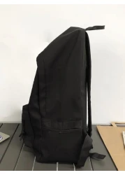 Men Knot Decor Water Resistant Backpack Schoolbag For Travel College School Casual Backpack Solid Color Black Backpack For Sport Lightweight With Adjustable Strap Christmas Winter Travel Zipper Laptop