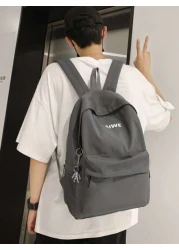 peach tree Minimalist Solid Color Nylon Backpack With Peach Tree Key Chain Christmas Men Bag Vacation Travel Essentials Dad Gifts School Bag Travel Backpack Large Capacity Sports Bag Laptop Bag Book B