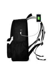 Simple Lightweight Fluorescent Luminous Patterned Backpack Sling Bag Fabric Water Resistant With Large Capacity And Adjustable Shoulder Strap For College High School Male Rucksack Fathers Day Universi