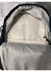 حقيبة ظهر رجالية مزينة بشعار وسلسلة, حقيبة كمبيوتر محمول, حقيبة كتب, حقيبة ظهر, حقيبة كتف, حقيبة سفر, حقيبة رياض