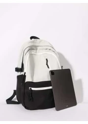 peach tree Fashionable Color Block Campus Laptop Backpack Peach Tree Christmas Men Bag Vacation Travel Essentials Dad Gifts School Bag Travel Backpack Large Capacity Sports Bag Laptop Bag Book Bag Fun