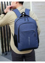 Convenient Sub Charging Backpack Men Purse Equipped With Night Reflective Strips Can Hold 15 6 Inch Computer Bag Lightweight School Bag Large Capacity Travel Bag Commuting Convenient Day Bag Multi Fun