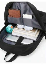 Fashionable And Casual Solid Color Backpack With Adjustable Shoulder Straps Large Capacity Zipper Closure Made Of Waterproof Nylon It s A Simple Yet Versatile And Handsome Backpack For Men Suitable Fo