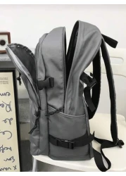 New Fashionable And Casual Large Capacity Solid Color Backpack For Students Versatile For Class And Commuting Unisex