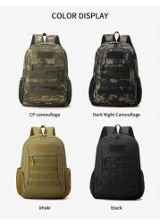 حقيبة ظهر تكتيكية بسعة كبيرة وبتصميم كامو جديد، حقيبة متعددة الوظائف للتخييم والرحلات البرية، رحلة الحقيبة ا