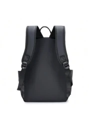 17 Inch Medium Laptop Backpack Geometric Pattern Buckle Design Pu Camping Bag Schoolbag College School Casual Backpack Laptop Backpack Commute Lightweight Flap Backpack S Leather Bag Student Travel Mu