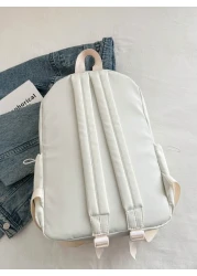 New Fashionable High School Travel Backpack Japanese Style Solid Color Large Capacity Multi Functional Suitable For College Students Freshman For Books Multi Functional Dorm University Gifts Outdoor P