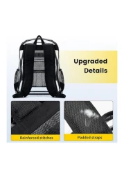 1pc PVC New Transparent Backpack With Mesh Pocket Large Capacity Simple Schoolbag Casual Fashion Backpack Daily Use Commuter Multifunctional Dormitory Essential Schoolbag Travel Holiday Thanksgiving G