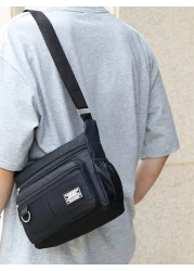 Men s Shoulder Bag With Multiple Pockets Messenger Bag University Sling Bag Cross Body Bag Gift College Bag Gifts Men Bag Crossbody Bag Winter Travel Rider Bag Beach Bag Black Bag Student Large Capaci