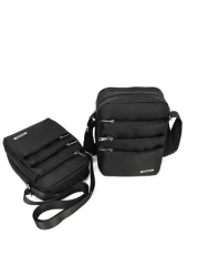 حقيبة كتف رجالية قطعة واحدة ، حقيبة عبر الجسم قماش أكسفورد عادي متعددة الطبقات ، حقيبة للجانب للرجال ، حقيبة م