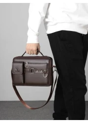 WEIXIER حقيبة رسول رجالية جديدة بطراز رجعي، حقيبة كتف، حقيبة صدر، حقيبة متقاطعة الجسم، حقيبة خصر، سعة كبيرة، حمل