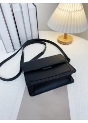 1pc Magnetic Closure Square PU Leather Mini Crossbody Bag Fashion Versatile Casual Design Suitable For Men Adjustable Strap Daily Use Travel Hip Bag Purse Christmas Holiday Thanksgiving Gifts Tote Bag