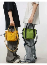 حقيبة عبر الجسم لون واحد، حقيبة يد أنيقة، حقيبة سفر وتسوق كاجوال متعددة الاستخدامات