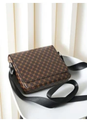 Flip Top Shoulder Bag European American Fashion Crossbody Bag Horizontal Large Capacity Business Casual Laptop Messenger Bag Floral Backpack