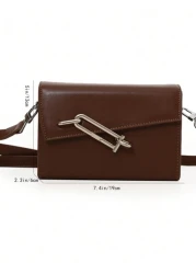 Solid Color Versatile Flap Shoulder Bag Christmas Fall University Sling Bag Cross Body Bag Side Bag Gifts Scream Bag Crossbody Bag Winter Christmas Gifts Bag Thanksgiving Travel Purse Holiday Storage