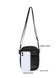 High School Students University Freshman Multifunctional Sling Bag Shoulder Bag Casual Bag Mini Men Minimalist Square Bag Handbag College Outdoors Sports Messenger Bag Ideal Gift Simpler Classic Satch