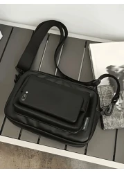 Men s Pu Shoulder Bag Chest Bag Coin Purse Messenger Bag Winter Hoiday Tote Bag Fany Pack Beach Bag Gym Bag Black Bag Hiking Large Capacity Multi Functional Portable Vacation Hip Bag Christmas Gifts V