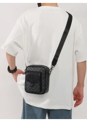 Men s Casual Small Flap Crossbody Shoulder Bag MINI Messenger Bag Faux Leather Sling Phone Bags Fit College Street Valentine s Day Gift Travelling Freshman For Books Bag Fall Ba Black Bag Hiking Gifts