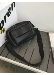 حقيبة كتف متعددة الوظائف مقاومة للماء بشعار للرجال للاستخدام في كل الفصول، حقيبة صدر، حقيبة خصر، حقيبة سفر، ح