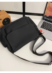 MINGHONG Diagonal Shoulder Bag And Japanese New Minimalist Canvas Crossbody Bag Brand Shoulder Bag Student Backpack Messenger Bag College Bag Dad For Books Multi Functional Dorm University Sling Bag M