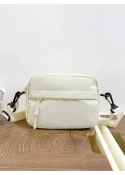 peach tree 1pc Minimalist Solid Color Casual Versatile Men s Nylon Lightweight Water Resistant Mini Shoulder Bag Peach Tree Christmas Men Bag Vacation Travel Essentials Dad Gifts Side Bags For Men Cro