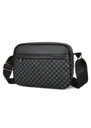 حقيبة يد من البولي يوريثان بلون متباين لشنطة صدر للرجال، سعة كبيرة، مقاوم للماء،حقيبة رجالية للأعمال،حقيبة ل