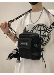 حقيبة حمل متعددة الاستخدامات لطلاب الجامعة والمرحلة الثانوية، حقيبة كتف عادية، حقيبة صغيرة مع رسومات حرفية،