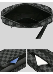 Men s Diagonal Shoulder Strap Messenger Bag Simple Fashion Handheld Zipper Closure Bag Suitable For Men s Daily Use And Travel Can Be Worn Diagonally Or As A One Shoulder Bag