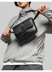 peach tree Men Messenger Bag Briefcase Box Bag Shoulder Bag Small Square Bag Business PU Waterproof Flap Bag Wallet Neutral Business Storage Bag Suitable For Business Large Capacity Keep Your Items Or