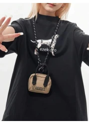 peach tree Men Sling Bag One Shoulder Bag Coin Pouch Lightweight Nylon Crossbody Bag Multi Color Casual Daily Versatile Gift Peach Tree Brand