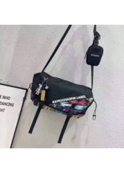 Waterproof Nylon Crossbody Bag With Adjustable Strap For Men Women Unisex Multifunctional Black Shoulder Bag With Large Capacity For Work Travel Camping Beach Holiday Vacation Travel Essentials For Hi