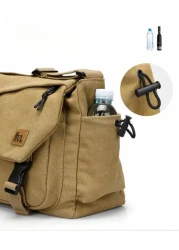 SLIN LXZQ Canvas Flap Messenger Bag Casual Black Shoulder Bag For Commute Men s Shoulder Bag Crossbody Bag Side Bag Student Supplies Men s Autumn Bag Cylinder Bag Vintage Style Christmas Gift Travel H