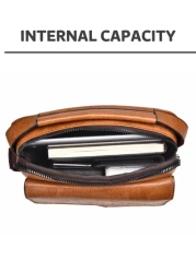 2pcs Set Retro Messenger Bag PU Leather Shoulder Bag With Wallet Large Capacity Headphone Hole Casual Minimalist Style For Commuting Business Travel Gifts For Friends Family Summer Summer Bag Spring B