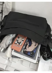 High School Students University Freshman Multifunctional Sling Bag Shoulder Bag Casual Bag Men Letter Graphic Buckle Decor Crossbody Bag Handbag Schoolbag For Travel College Outdoors Hiking Hiking Lar