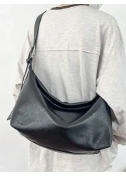 Minimalist Solid Color Retro Messenger Bag Casual Crossbody Tote Shoulder Bag Commuter Travel School College Gift Christmas Gifts Christmas Winter Fall Men Bag Sling Bag Cross Body Bag Gifts Thanksgiv