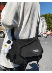 حقيبة رسول مائية نفاذة مزينة بالبكرات للرجال ، حقيبة مدرسية حمالة كتف لحقيبة رياضية للطلاب بالمدرسة والجامعة