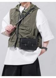 peach tree Men s PU Waterproof Satchel Briefcase Crossbody Shoulder Messenger Bag Business Storage Pouch Suitable For Commuting And Travel